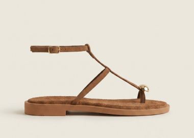 TFP Σανδάλια Toe Ring με Μεταλλική Λεπτομέρεια - L13 MD VAMOS - Beige Suede - TFP - 
