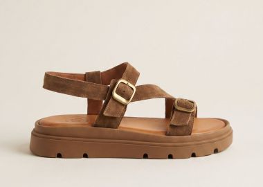 TFP Sandals Mini Buckle Detail - 551 - Taupe Σουέτ - TFP - 