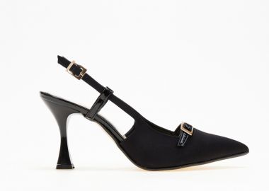 TFP Σατέν γόβες slingback - 760 - Μαύρο - TFP - 