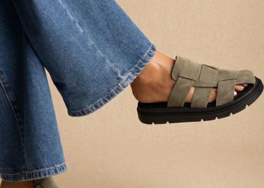 TFP Σουέντ Flatform Clogs - 4599 - Khaki Green Suede - TFP - 