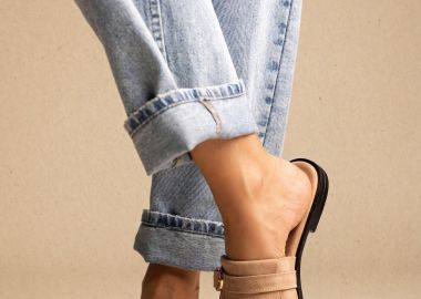TFP Σουέντ πέδιλα με κρόσσια - I184 - Sand Suede - TFP - 