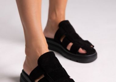TFP Suede Σανδάλια Fisherman - 4599 - Μαύρο - TFP - 