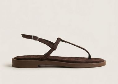 TFP T Strap Σανδάλια Buckle Closure - L1 VAMOS - Καφέ Σουέτ - TFP - 
