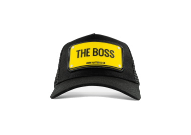 The Boss Μαύρο jockey καπέλο με rubber patch - John Hatter & Co - JOHN HATTER & CO - 