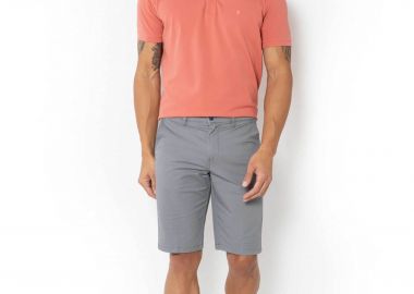 The Bostonians ανδρική βερμούδα chino twill Regular Fit - EN0565T596 Γκρι - THE BOSTONIANS - 
