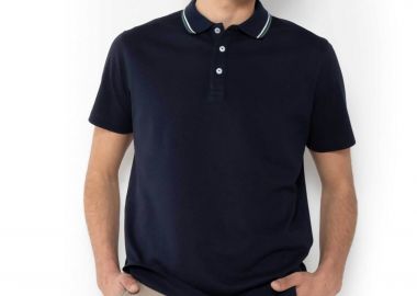 The Bostonians ανδρική μπλούζα πόλο πικέ με waffle pattern Regular Fit - PS1305 Μπλε Marine - THE BOSTONIANS - 