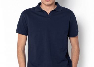 The Bostonians ανδρική μπλούζα πόλο πικέ μονόχρωμη Regular Fit - PS1300 Μπλε Marine - THE BOSTONIANS - 