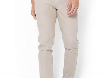 The Bostonians ανδρικό λινό παντελόνι chino Regular Fit - CN3010424 Μπεζ - THE BOSTONIANS - 