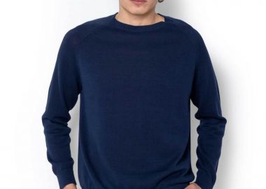 The Bostonians ανδρικό πουλόβερ Regular Fit - MR1085 Μπλε Marine - THE BOSTONIANS - 