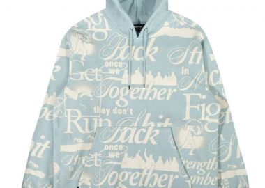 THE HUNDREDS Φούτερ με Κουκούλα Fight Back Pullover-ΓΑΛΑΖΙΟ-T24F102006-BLUE - THE HUNDREDS - 