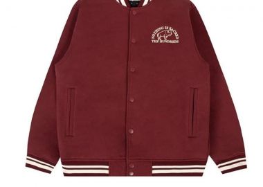THE HUNDREDS Μπουφάν Team Fleece Jacket - Βουργουνδί-T24F103013-BURGUNDY - THE HUNDREDS - 