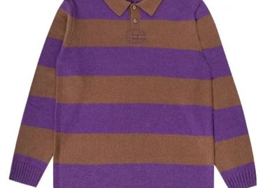 THE HUNDREDS Πουλόβερ Mo LS Rugby - BROWN-T24W109002-BROWN - THE HUNDREDS - 