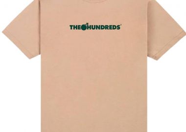 THE HUNDREDS T Shirts Bar Logo T-Shirt - BEIGE-F23S101001-BEIGE - THE HUNDREDS - 