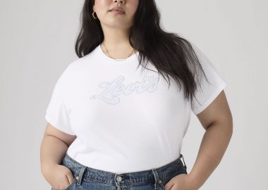 The Perfect Tee Rhinestone Sporty Bright White - LEVI'S - 