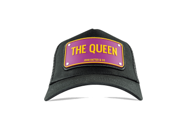 The queen Γυναικείο Μαύρο jockey καπέλο με rubber patch - John Hatter & Co - JOHN HATTER & CO - 