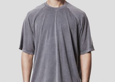 THOM KROM Ανδρικό Γκρι Men's Oversized T-Shirt - THOM KROM - 