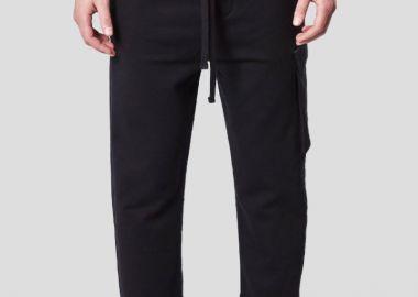 THOM KROM Ανδρικό Μαύρο Cropped Croth Trousers In Black - THOM KROM - 