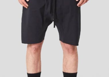 THOM KROM Ανδρικό Μαύρο Drop Crotch Shorts Black - THOM KROM - 