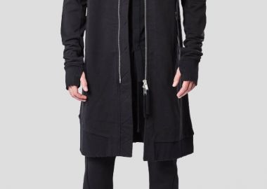 THOM KROM Ανδρικό Μαύρο Long Black Jacket - THOM KROM - 