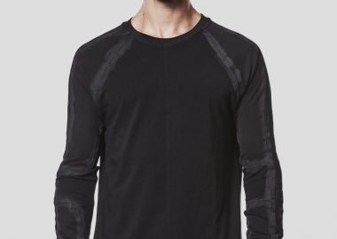 THOM KROM Ανδρικό Μαύρο Men's Hand Painted Longsleeve Blouse - THOM KROM - 