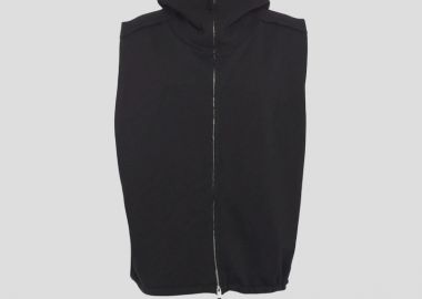 THOM KROM Ανδρικό Μαύρο Men's Hooded Long Vest - THOM KROM - 