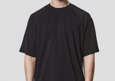 THOM KROM Ανδρικό Μαύρο Men's Oversized T-Shirt - THOM KROM - 