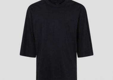 THOM KROM Ανδρικό Μαύρο Men's Round Neck T-Shirt - THOM KROM - 