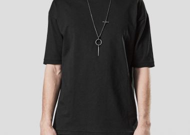 THOM KROM Ανδρικό Μαύρο T-Shirt In Black - THOM KROM - 