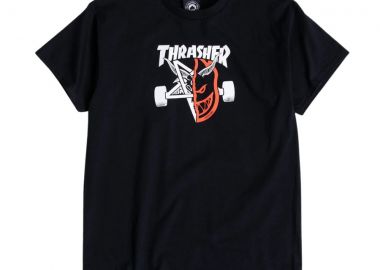 Thrasher x Spitfire T-Shirt Skate Μαύρο-311670-BLACK - THRASHER - 