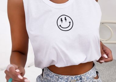 THUNDEREYE WHITE TANK TOP - sense-shop - 