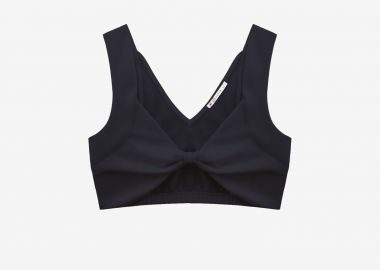 Tie-Front Bralette Top in Black - Cutcuutur - 