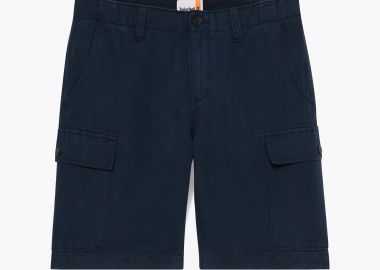 Timberland ανδρική βερμούδα cargo με λινάρι Loose Fit - TB0A44W74331 Μπλε Σκούρο - TIMBERLAND - 