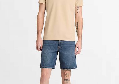 Timberland ανδρική denim βερμούδα πεντάτσεπη Regular Fit - TB0A451AA111 Denim Blue - TIMBERLAND - 