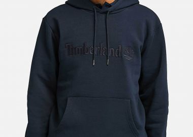Timberland ανδρική μπλούζα φούτερ με κουκούλα και κεντημένο λογότυπο Regular Fit - TB0A6VFJ4331 Μπλε Σκούρο - TIMBERLAND - 