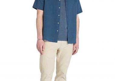 Timberland ανδρικό παντελόνι jogger με ελαστική μέση Regular Tapered Fit - TB0A2F6BEOH1 Εκρού - TIMBERLAND - 