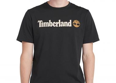 Timberland ανδρικό T-shirt με logo print Regular Fit '' Kennebec River Linear Logo'' - TB0A5UPQ0011 Μαύρο - TIMBERLAND - 
