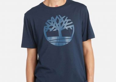 Timberland ανδρικό T-shirt με tree logo print Regular Fit - TB0A2C2REYO1 Μπλε Σκούρο - TIMBERLAND - 