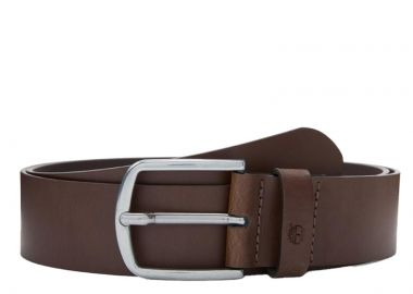 TIMBERLAND Bluff Point Leather Belt TB0A5NHS2431 CHOCOLATE BROWN - TIMBERLAND - 