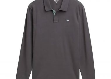 Tom Tailor ανδρική μπλούζα πόλο με monogram Regular Fit - 1043278 Ανθρακί - TOM TAILOR - 