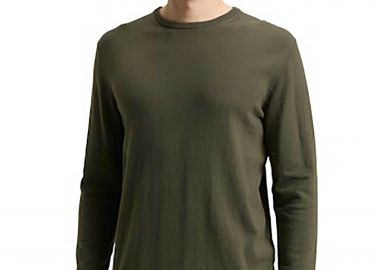 Tom Tailor ανδρικό πουλόβερ μονόχρωμο Regular Fit - 1049500 Χακί - TOM TAILOR - 