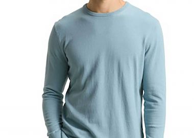 Tom Tailor ανδρικό πουλόβερ μονόχρωμο Regular Fit - 1049500 Γαλάζιο - TOM TAILOR - 