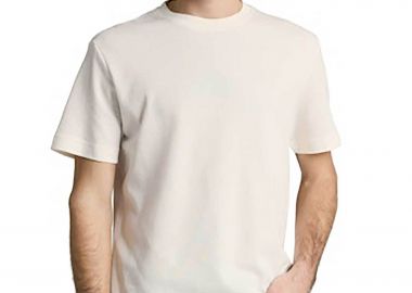 Tom Tailor ανδρικό T-shirt με waffle pattern Regular Fit - 1048599 Λευκό - TOM TAILOR - 