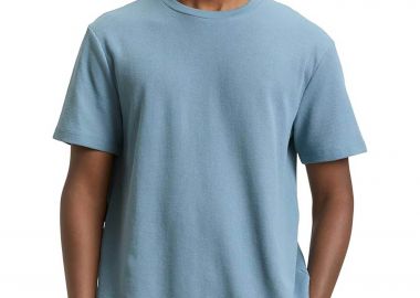 Tom Tailor ανδρικό T-shirt structured μονόχρωμο Basic Fit - 1049041 Μπλε Ανοιχτό - TOM TAILOR - 