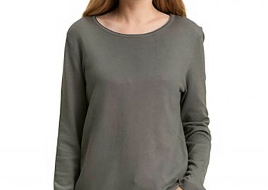 Tom Tailor γυναικεία πλεκτή μπλούζα μονόχρωμη Regular Fit - 1049492 Λαδί - TOM TAILOR - 