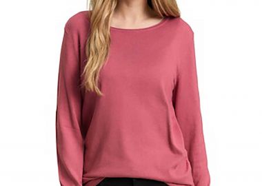 Tom Tailor γυναικεία πλεκτή μπλούζα μονόχρωμη Regular Fit - 1049492 Ροζ Hot - TOM TAILOR - 