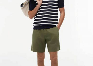 Tommy Hilfiger ανδρική βερμούδα chino Regular Fit - MW0MW44353 Χακί - TOMMY HILFIGER - 