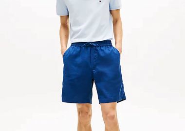 Tommy Hilfiger ανδρική βερμούδα chino Regular Fit - MW0MW44353 Μπλε - TOMMY HILFIGER - 