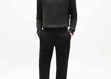 Tommy Hilfiger ανδρικό παντελόνι chino Straight Fit - MW0MW25964 Μαύρο - TOMMY HILFIGER - 