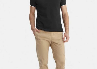 Tommy Hilfiger ανδρικό παντελόνι chino Straight Fit - MW0MW41923 Μπεζ - TOMMY HILFIGER - 