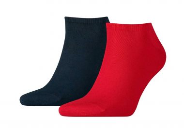 Tommy Hilfiger ανδρικό σετ κοντές κάλτσες μονόχρωμες (2 ζευγάρια) - 342023001 Κόκκινο - TOMMY HILFIGER - 